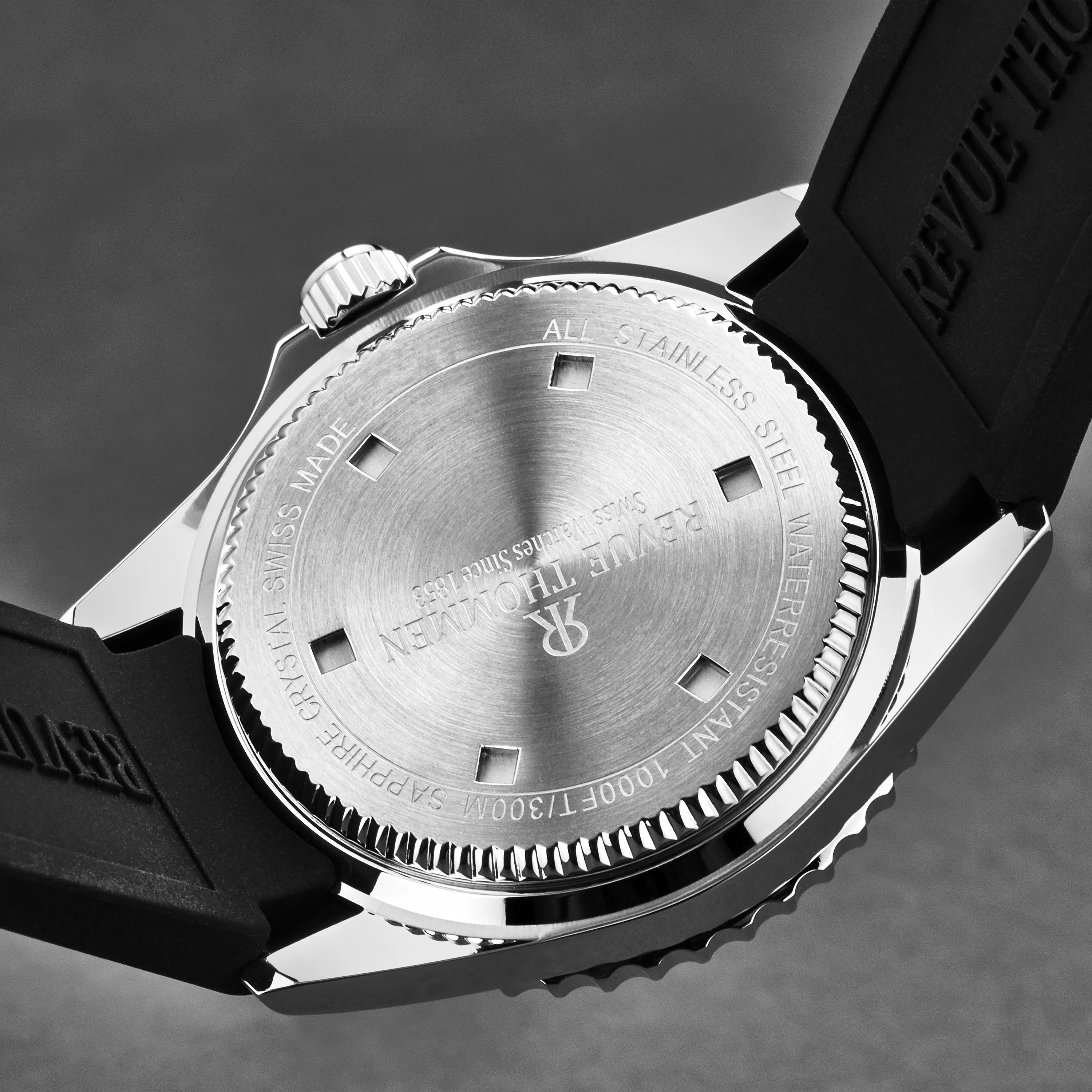 Revue Thommen Men's 'Diver' Green Dial Black Rubber Strap Swiss Automatic Watch  17571.2831