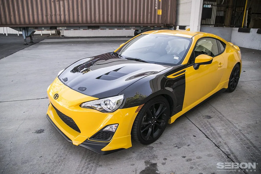 SEIBON Carbon Fiber Hood BRZ FRS 86 (13-21) DV / FA / OEM / TS / VS / VT Vented