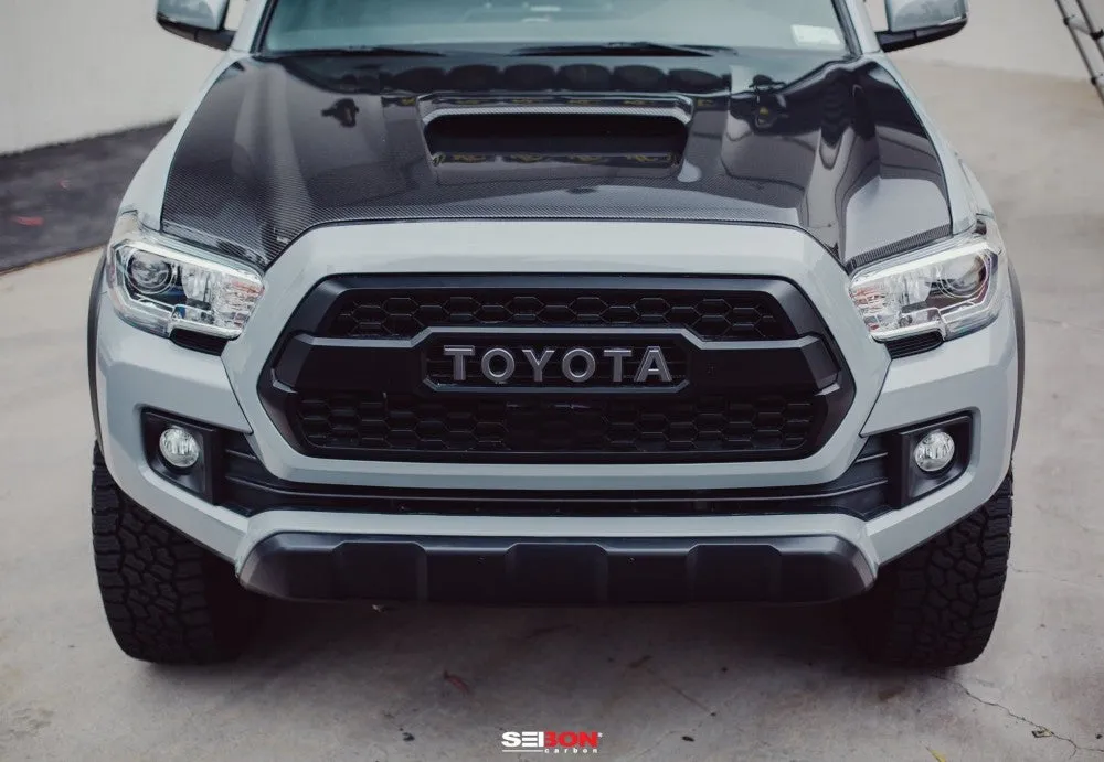 SEIBON Carbon Fiber Hood Toyota Tacoma (2016-2023) TR Style w/ Scoop