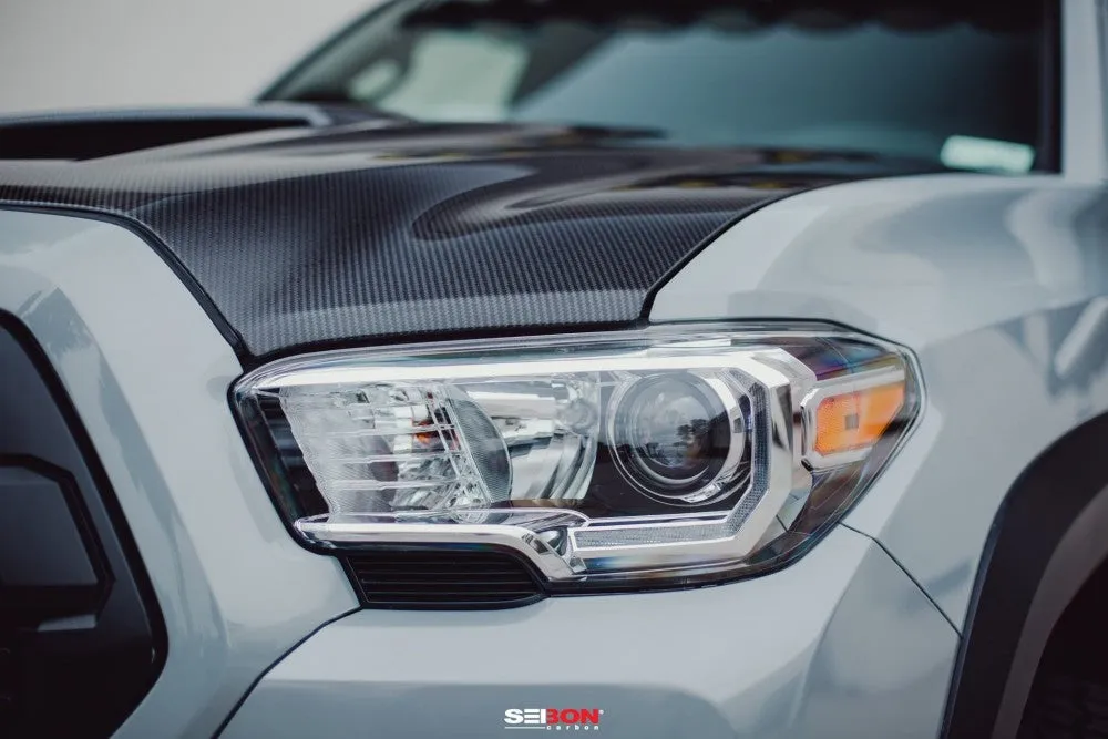 SEIBON Carbon Fiber Hood Toyota Tacoma (2016-2023) TR Style w/ Scoop