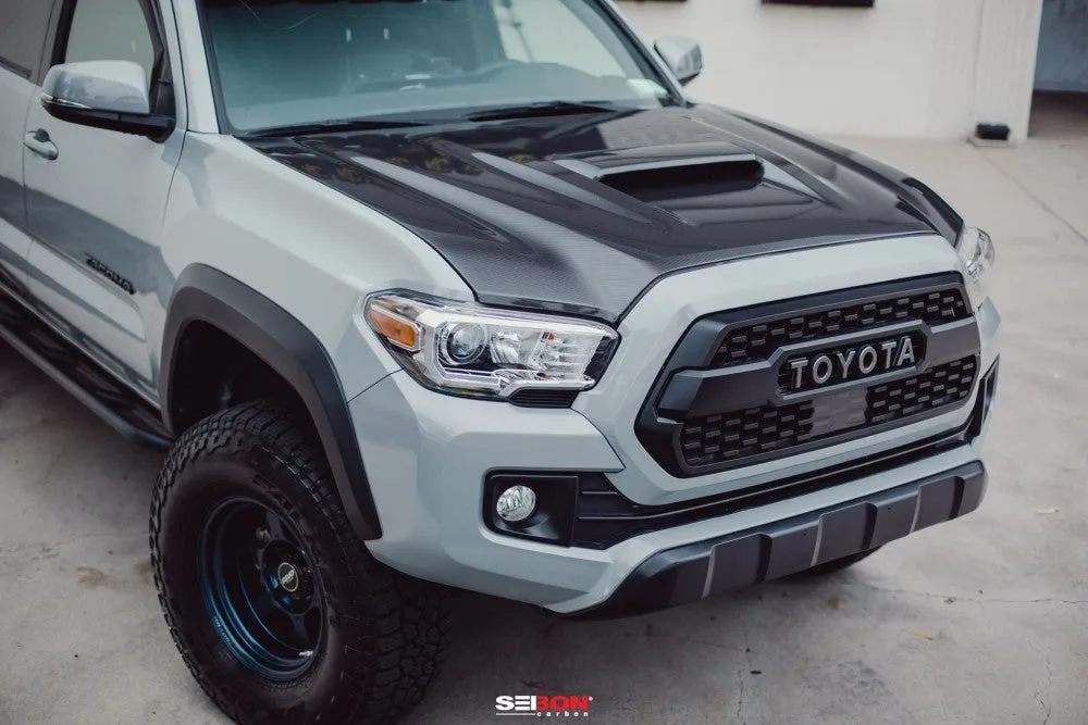 SEIBON Carbon Fiber Hood Toyota Tacoma (2016-2023) TR Style w/ Scoop