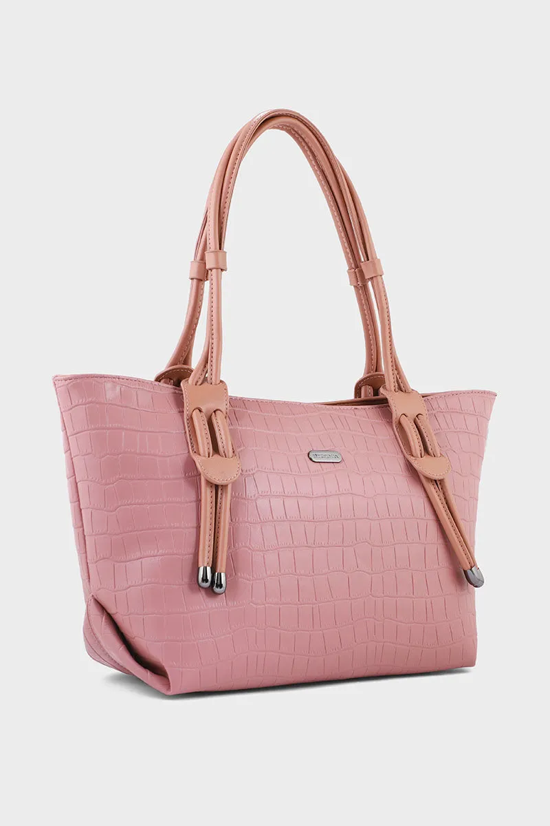Tote Hand Bags BS2027-Tea Pink