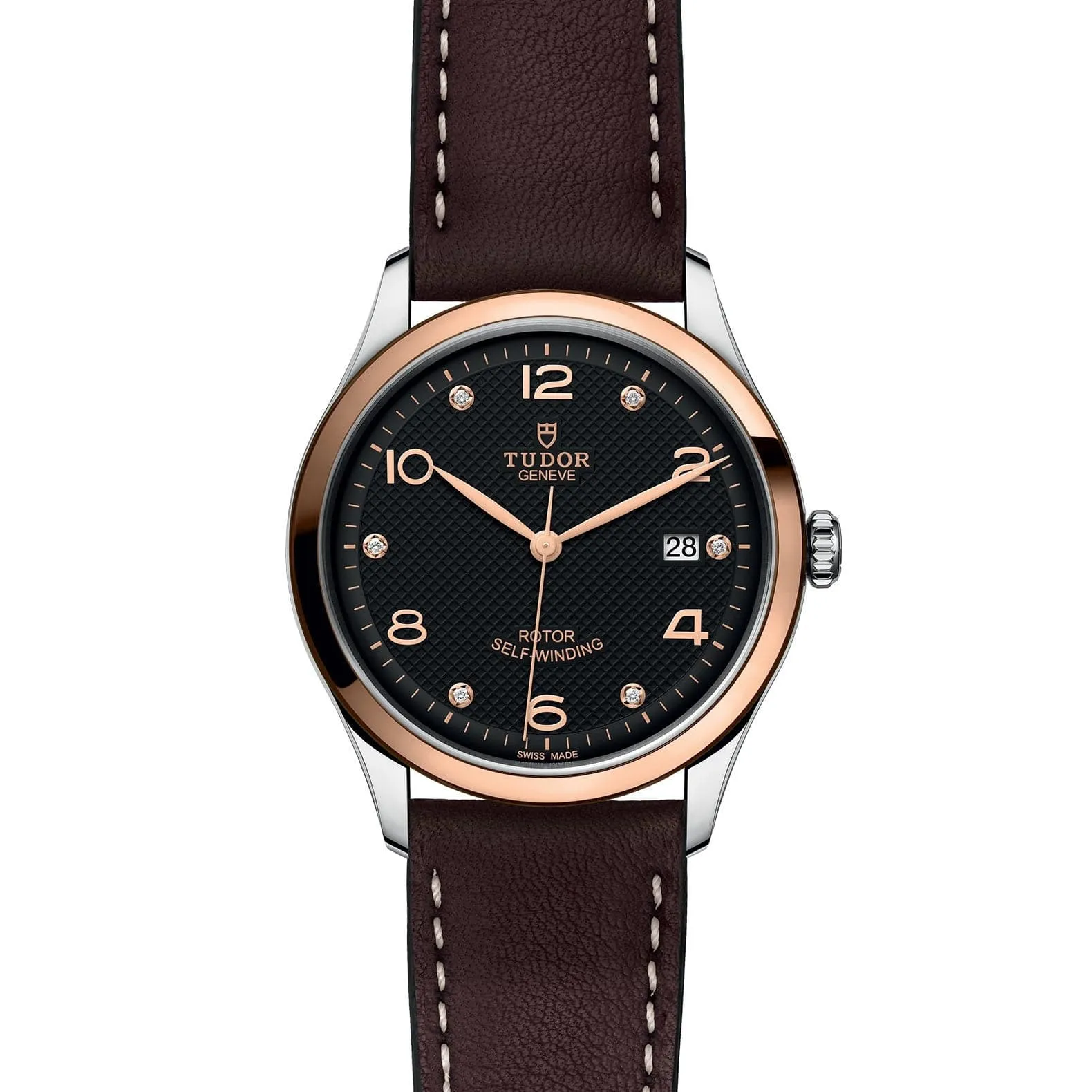 TUDOR 1926 39mm Black Diamond Dial and Leather Strap - M91551-0008