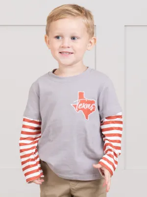 TX Burnt Orange Stripe Raglan Top