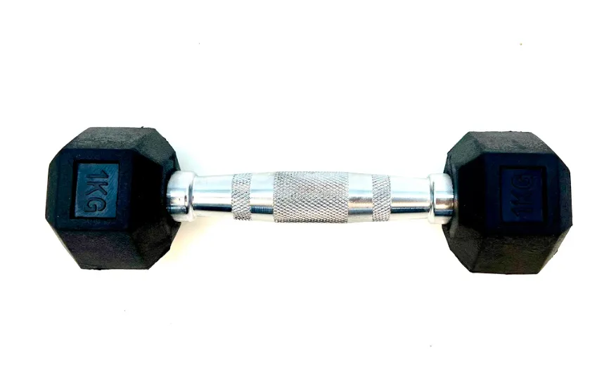 VEO Rubber Hex Dumbbell 1KG